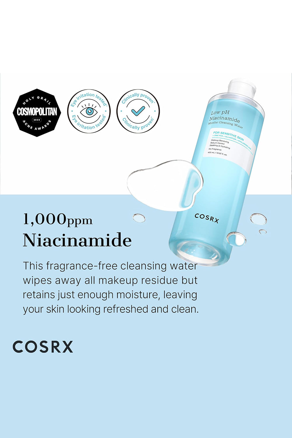 COSRX Low PH Niacinamide Micellar Cleansing Water