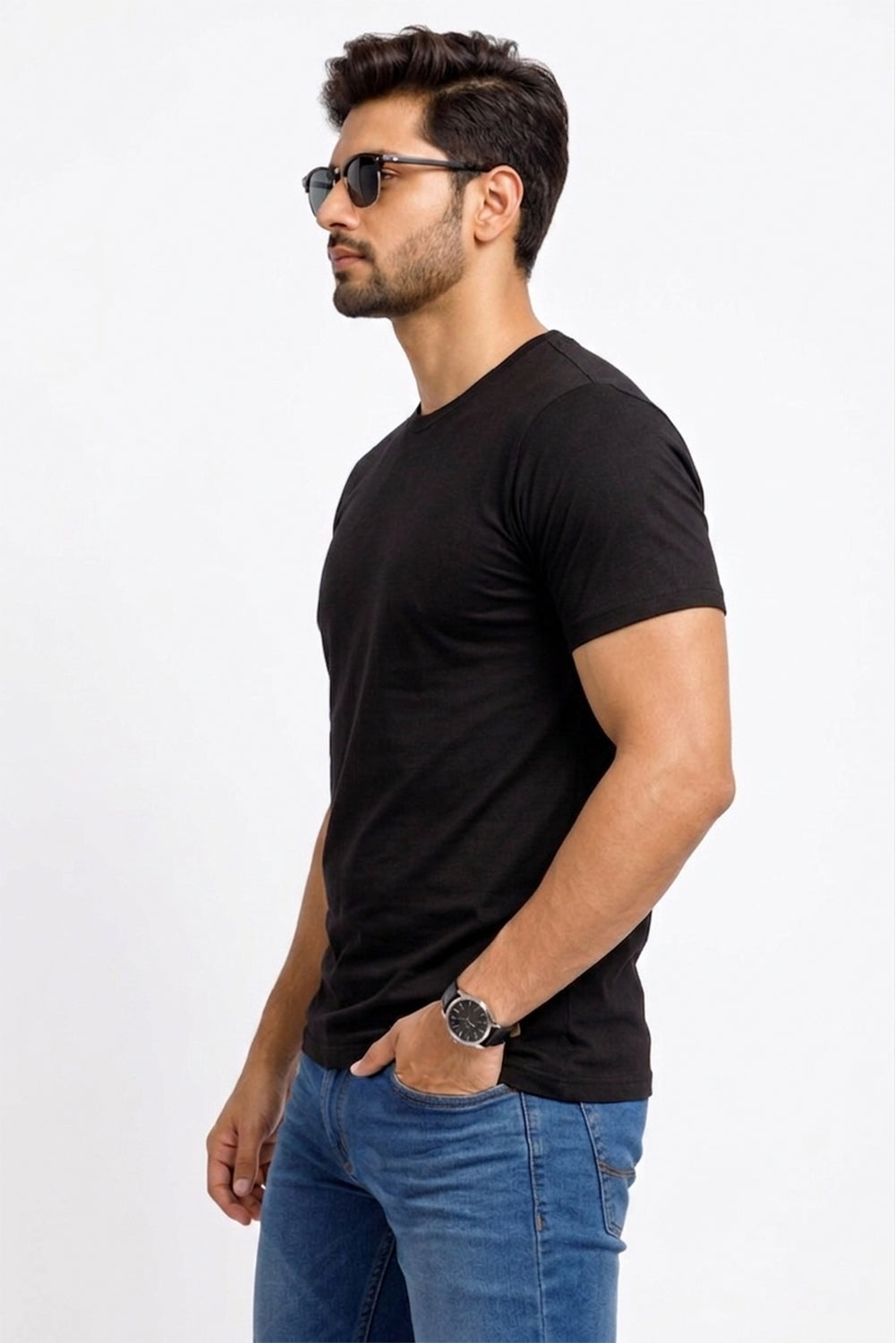RivoX Men’s Essential Round Neck –Jani Y Road Hi Apna Runway Hai