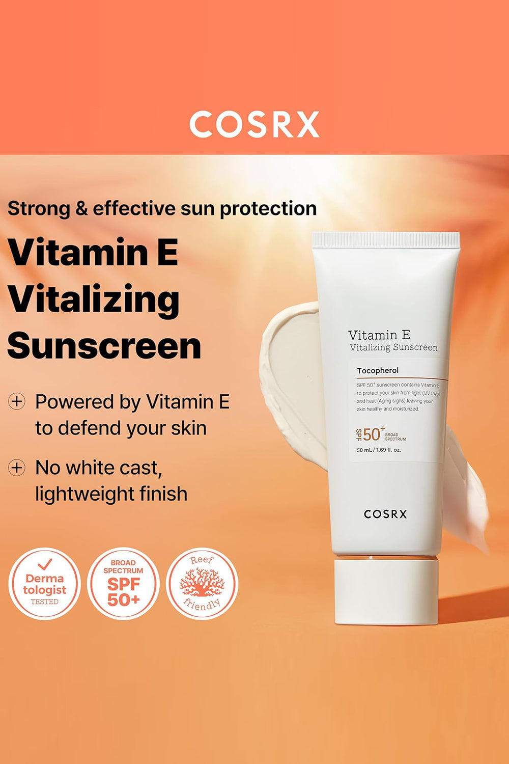 COSRX Vitamin E Vitalizing Sun Screen SPF 50+
