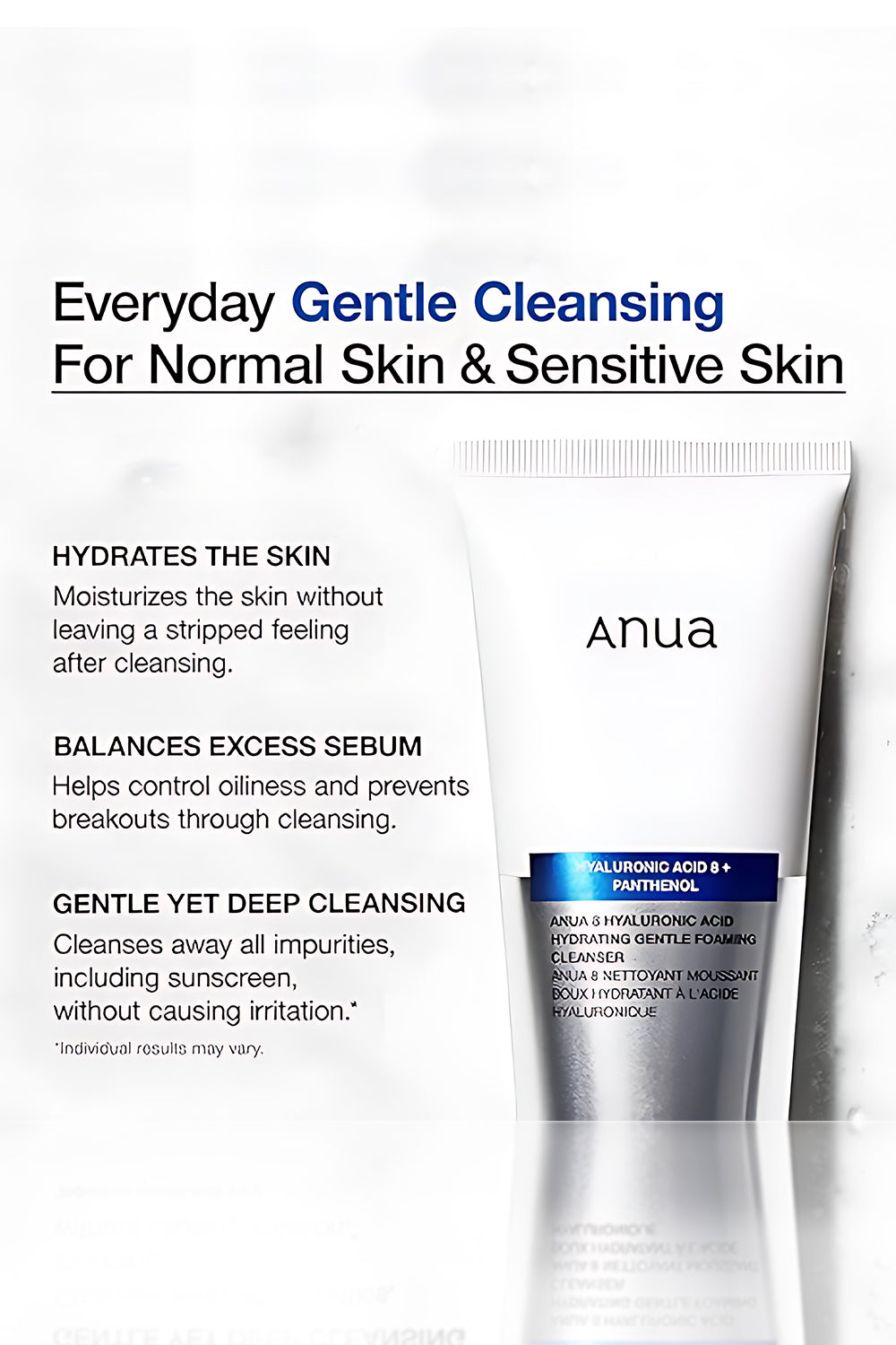 Anua Hyaluronic Hydrating Gentle Foaming Cleanser 150ml