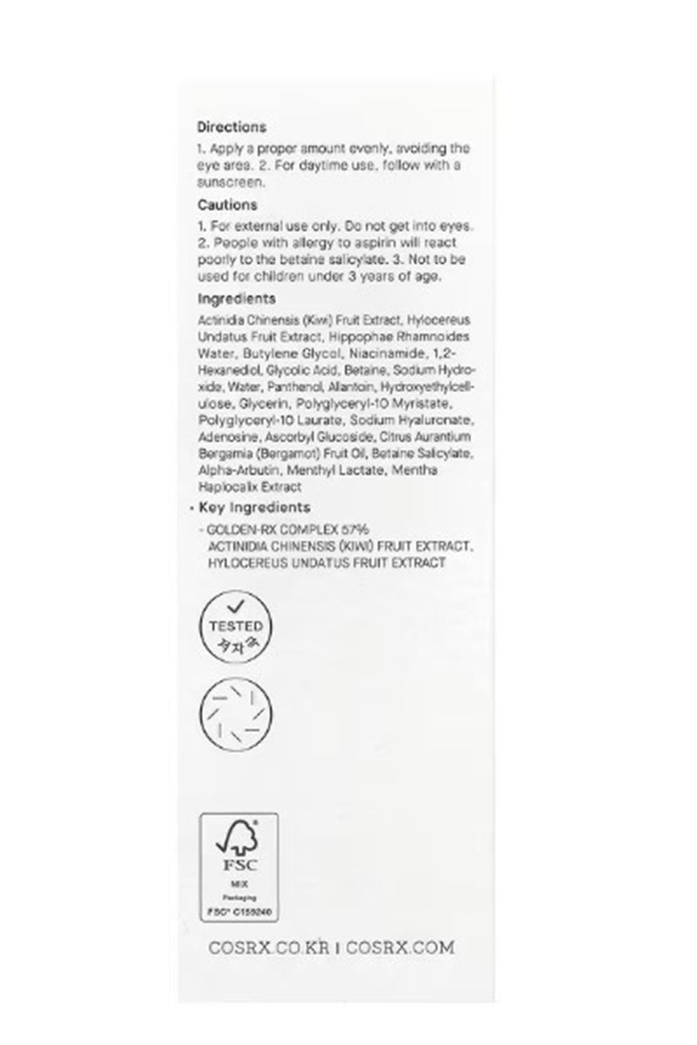 COSRX Refresh AHA BHA Vitamin C Booster Serum