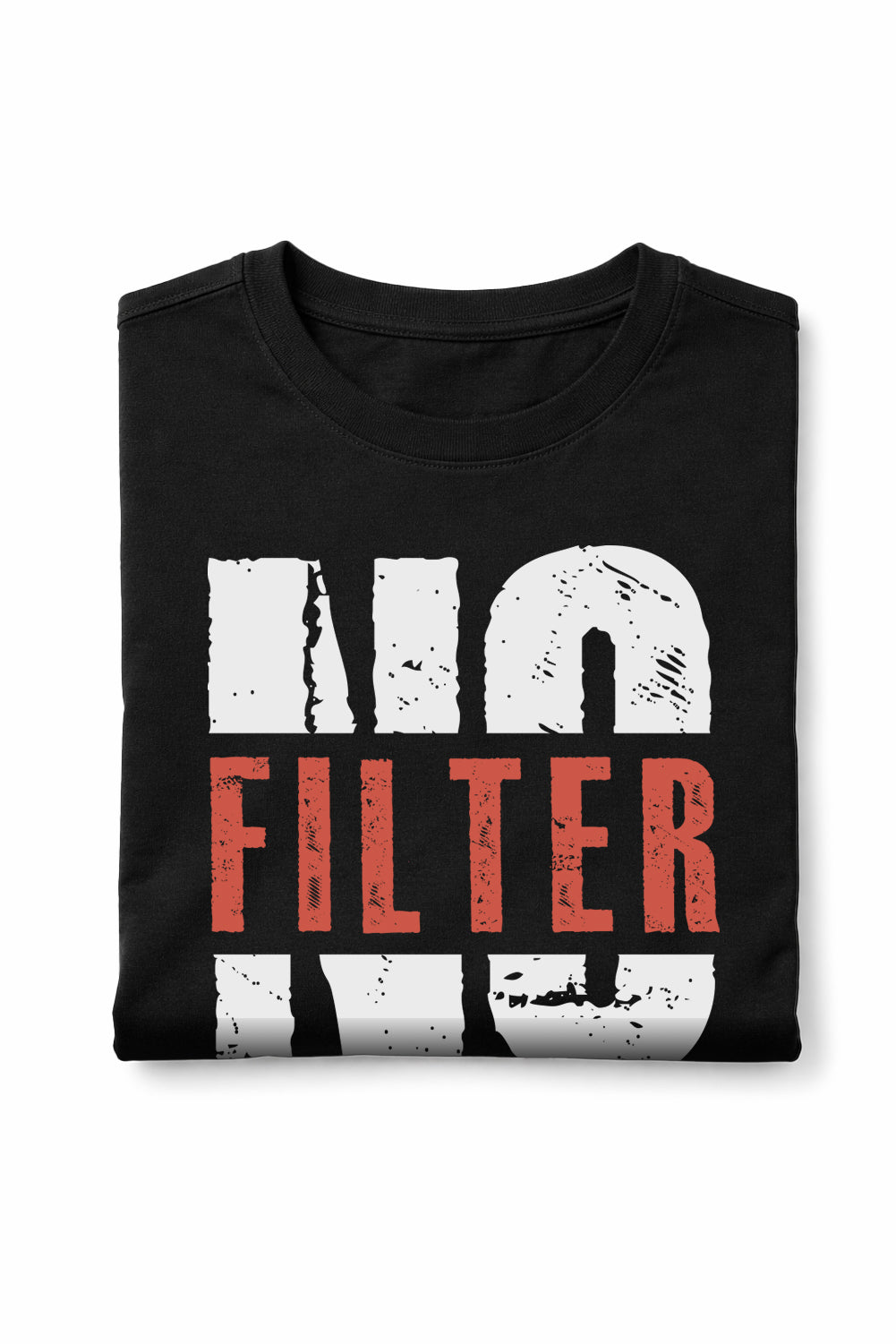 RivoX Men’s Essential Round Neck – No Filter Just Real Vibes
