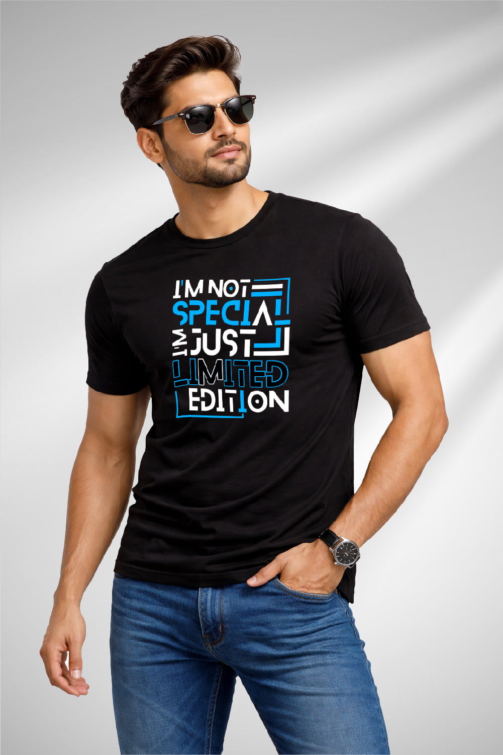 RivoX Men’s Essential Round Neck – I am not special, I am just limited edition