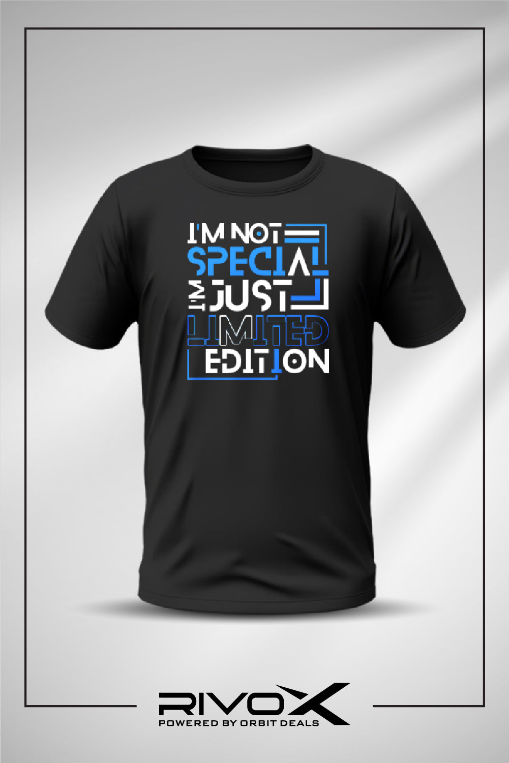 RivoX Men’s Essential Round Neck – I am not special, I am just limited edition