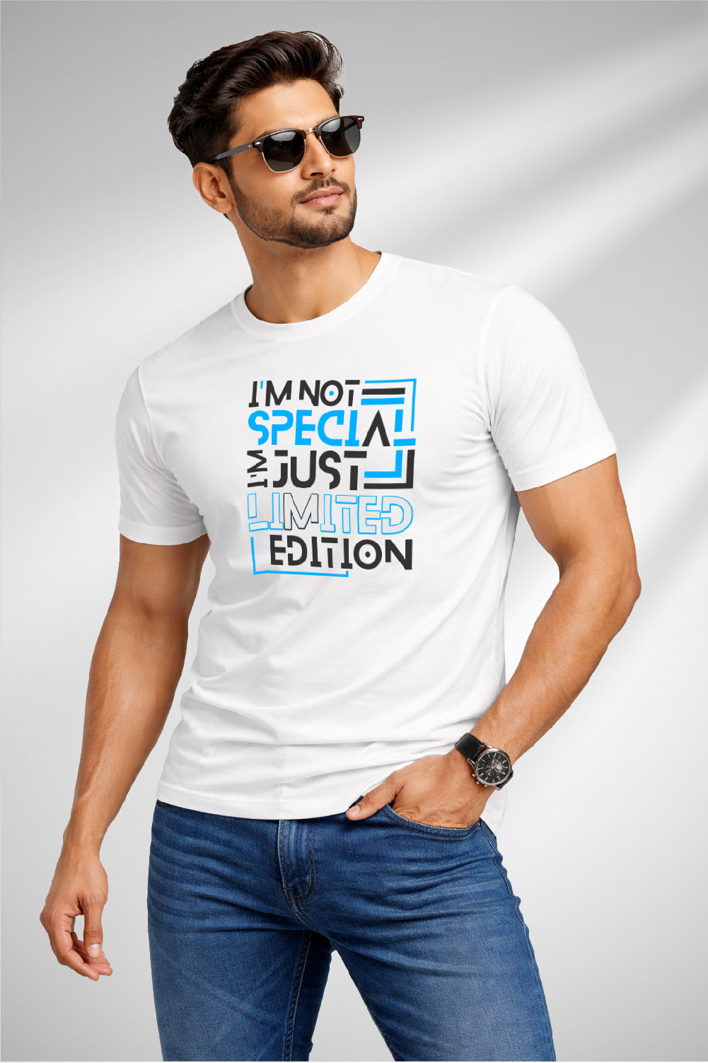 RivoX Men’s Essential Round Neck – I am not special, I am just limited edition