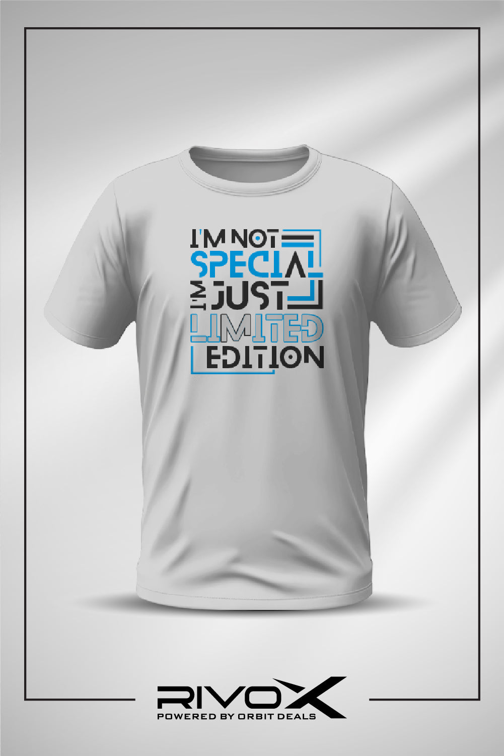 RivoX Men’s Essential Round Neck – I am not special, I am just limited edition
