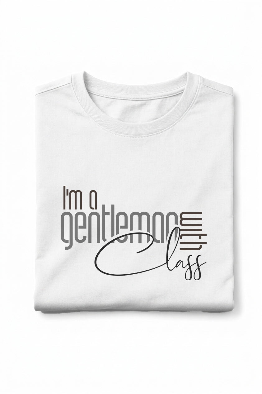 RivoX Men’s Essential Round Neck – I am gentleman with Class