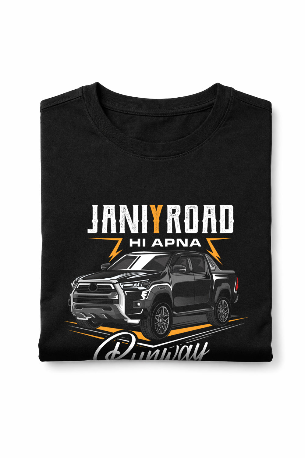 RivoX Men’s Essential Round Neck –Jani Y Road Hi Apna Runway Hai