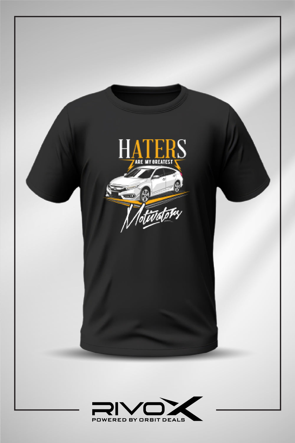 RivoX Men’s Essential Round Neck –HATERS ARE MY GREATEST MOTIVATORS
