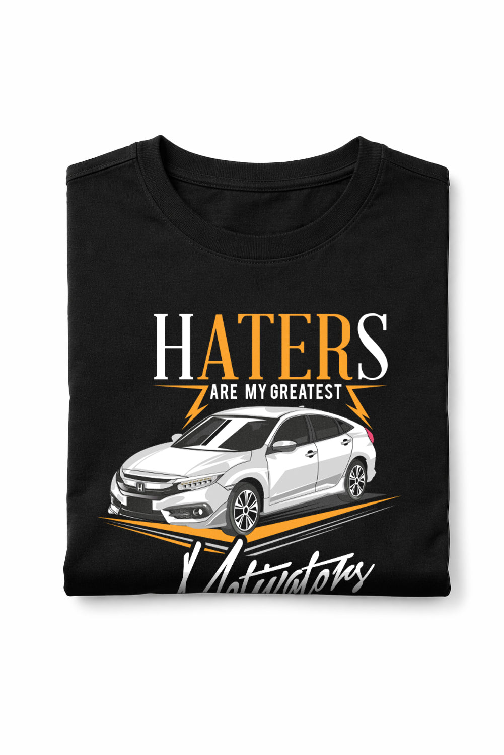RivoX Men’s Essential Round Neck –HATERS ARE MY GREATEST MOTIVATORS