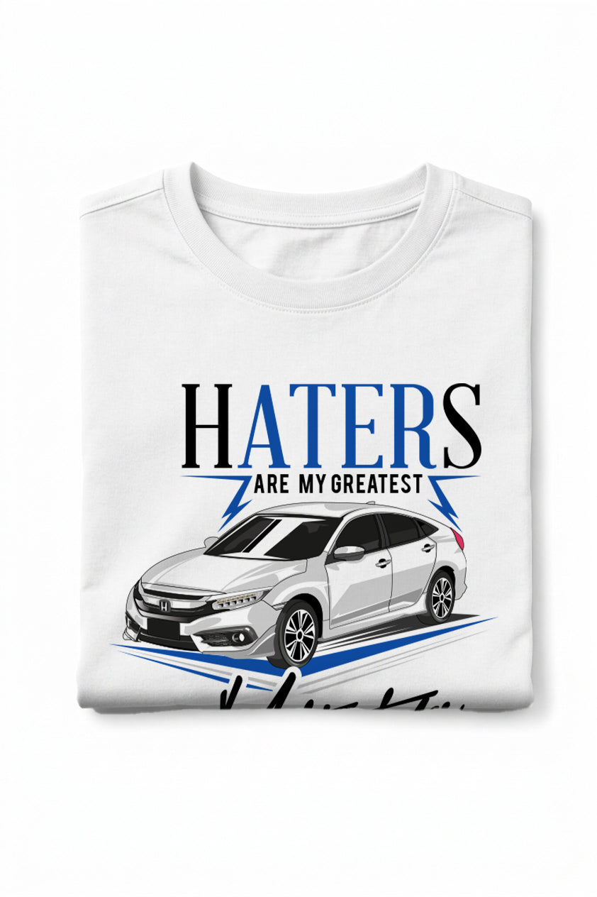 RivoX Men’s Essential Round Neck –HATERS ARE MY GREATEST MOTIVATORS
