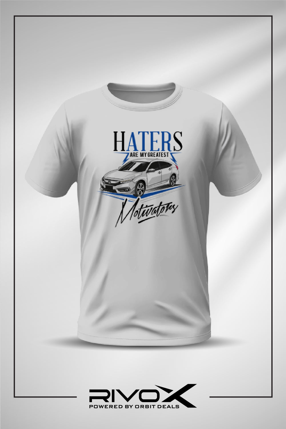 RivoX Men’s Essential Round Neck –HATERS ARE MY GREATEST MOTIVATORS
